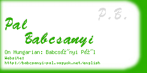 pal babcsanyi business card